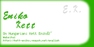 eniko kett business card